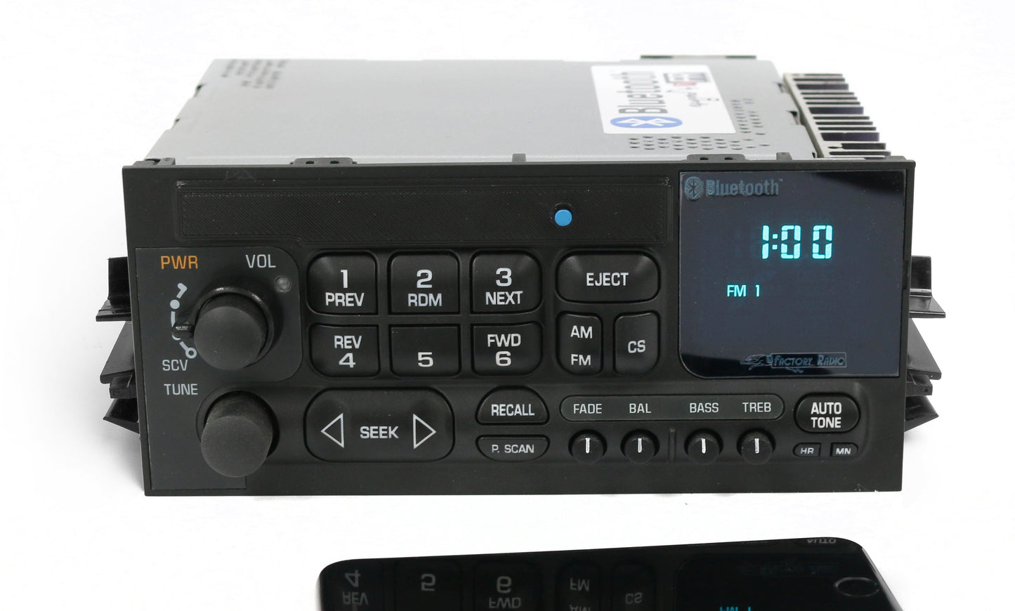 Part No. 638-01007-BT. 1995 1996 1997 1998 1999 2000 2001 2002 2003 2004 2005 GMC Chevy Chevrolet Truck Van AM FM Radio with Bluetooth Music Used