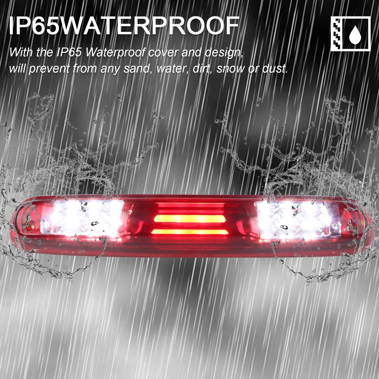 For 07-13 Chevy Silverado/GMC Sierra 1500 2500HD 3500HD High Mount Stop Light 3rd Brake Cargo Pickup Light,Center Tail Light Lamp